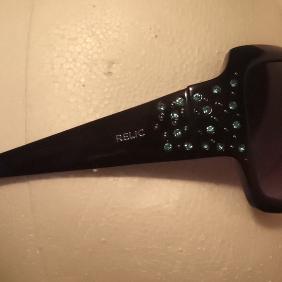 Relic Lula Sunglasses Jeweled Oversized Black - Picture 2 of 5